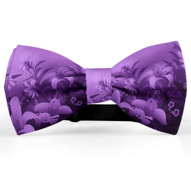 Papion personalizat, model liliac, flori mov